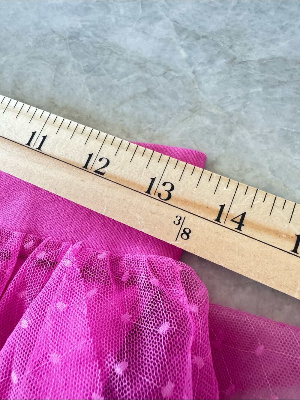 Sincerely Jules NWT Hot Pink Swiss Dot Tulle Ruffle Midi Skirt Size Large - Picture 8 of 10